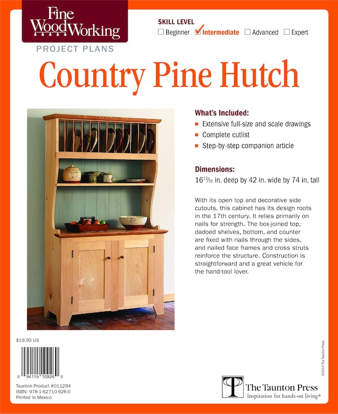 Front cover_Fine Woodworking Video Workshop Series - Country Pine Hutch Plan