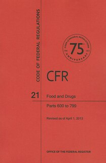 Front cover_Food and Drugs, Parts 600 to 799