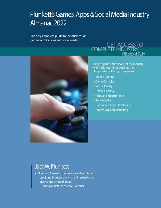 Couverture_Plunkett's Games, Apps & Social Media Industry Almanac 2022