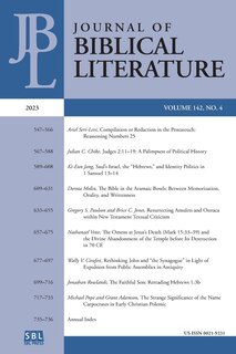 Front cover_Journal of Biblical Literature 142.4 (2023)