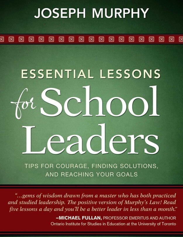 Front cover_Essential Lessons for School Leaders