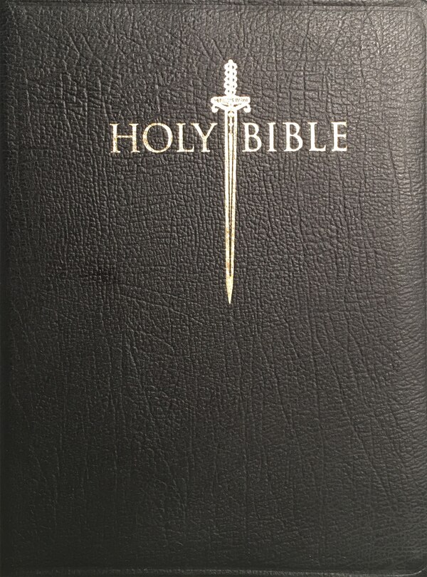 Kjver Sword Study Bible Personal Size Large Print Black Genuine Leather: King James Version Easy Read