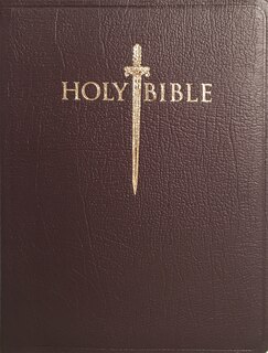 Kjver Sword Study Bible Personal Size Large Print Burgundy Genuine Leather Indexed: King James Version Easy Read
