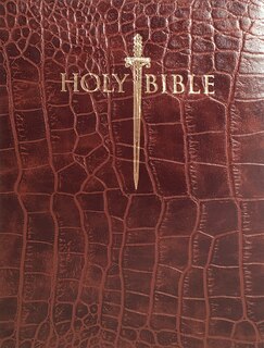 Kjv Sword Study Bible Personal Size Large Print Walnut Alligator Bonded Leather Indexed