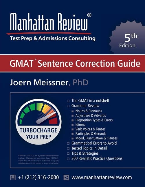 Front cover_Manhattan Review GMAT Sentence Correction Guide [5th Edition]