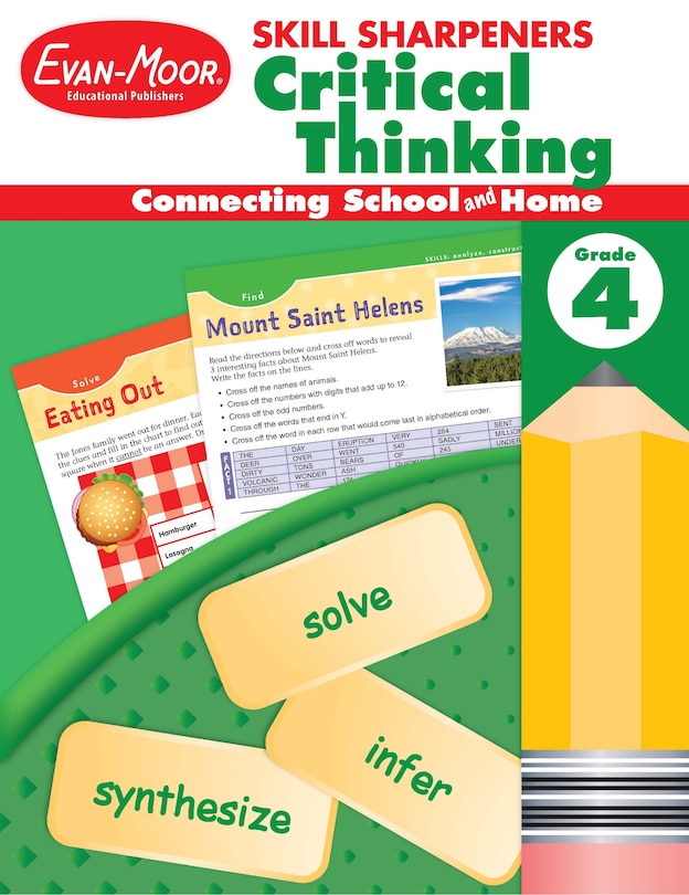 Front cover_Skill Sharpeners: Critical Thinking, Grade 4 Workbook