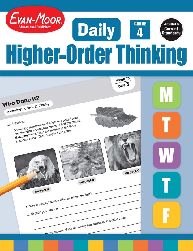 Front cover_Daily Higher-Order Thinking, Grade 4 Teacher Edition