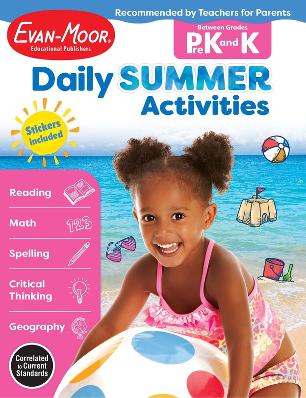 Front cover_Daily Summer Activities: Between Prek and Kindergarten, Prek - K Workbook