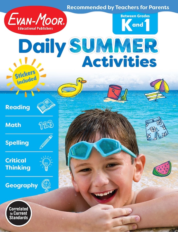 Front cover_Daily Summer Activities: Between Kindergarten and 1st Grade, Grade K - 1 Workbook