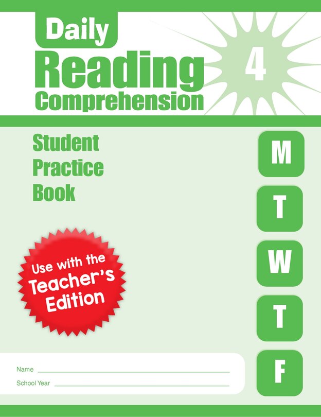 Daily Reading Comprehension, Grade 4 Student Edition Workbook