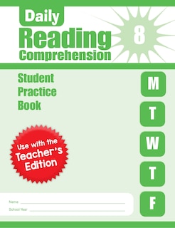 Front cover_Daily Reading Comprehension, Grade 8 Student Edition Workbook