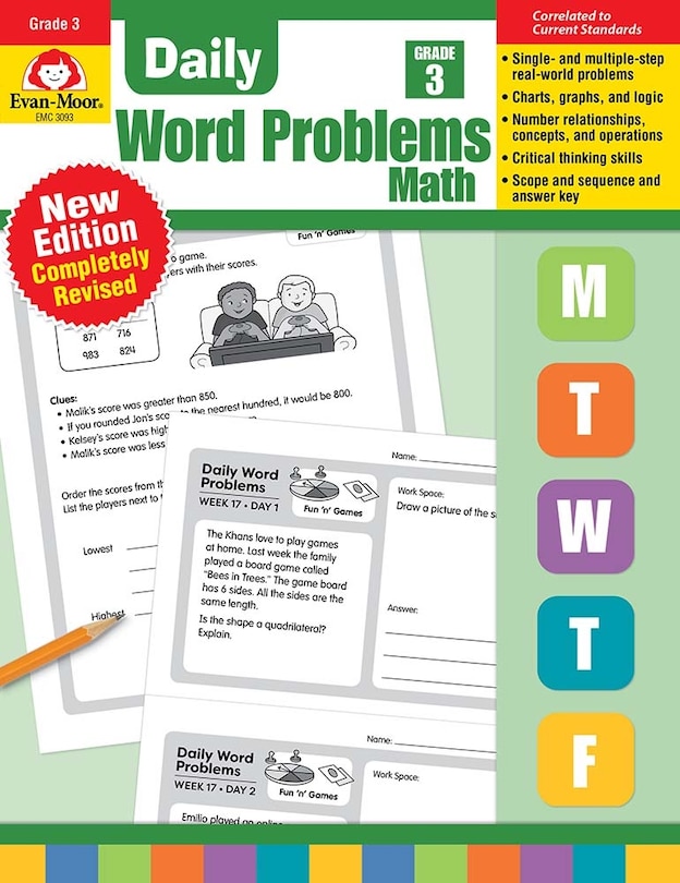 Couverture_Daily Word Problems Math, Grade 3 Teacher Edition