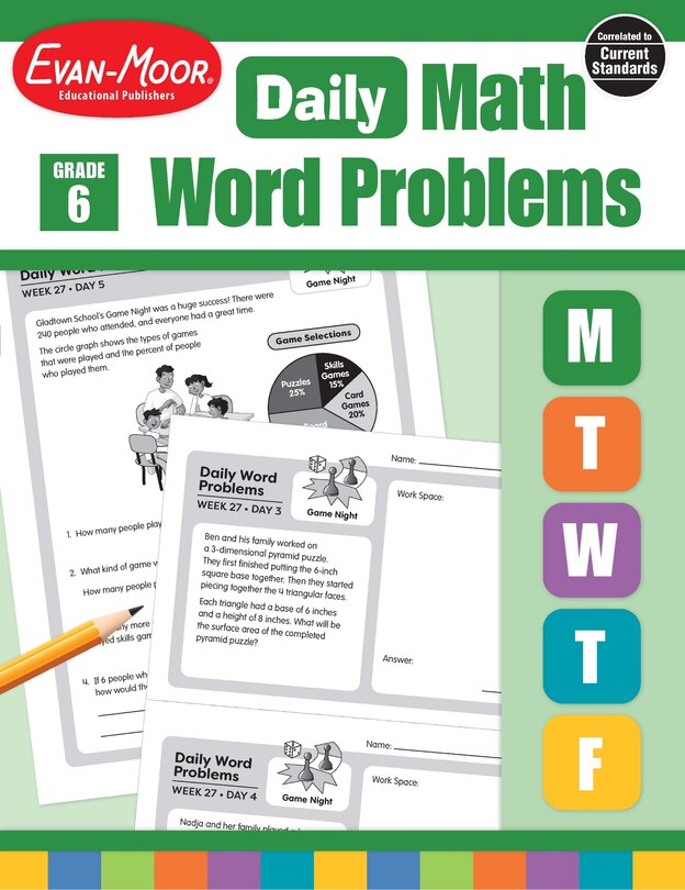 Front cover_Daily Word Problems Math, Grade 6 Teacher Edition