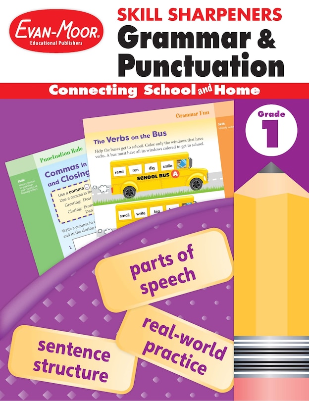 Front cover_Skill Sharpeners: Grammar & Punctuation, Grade 1 Workbook