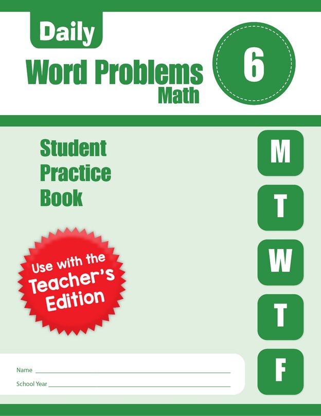 Front cover_Daily Word Problems Math, Grade 6 Student Workbook