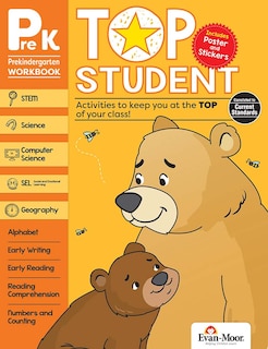 Couverture_Top Student, Pre-Kindergarten Workbook