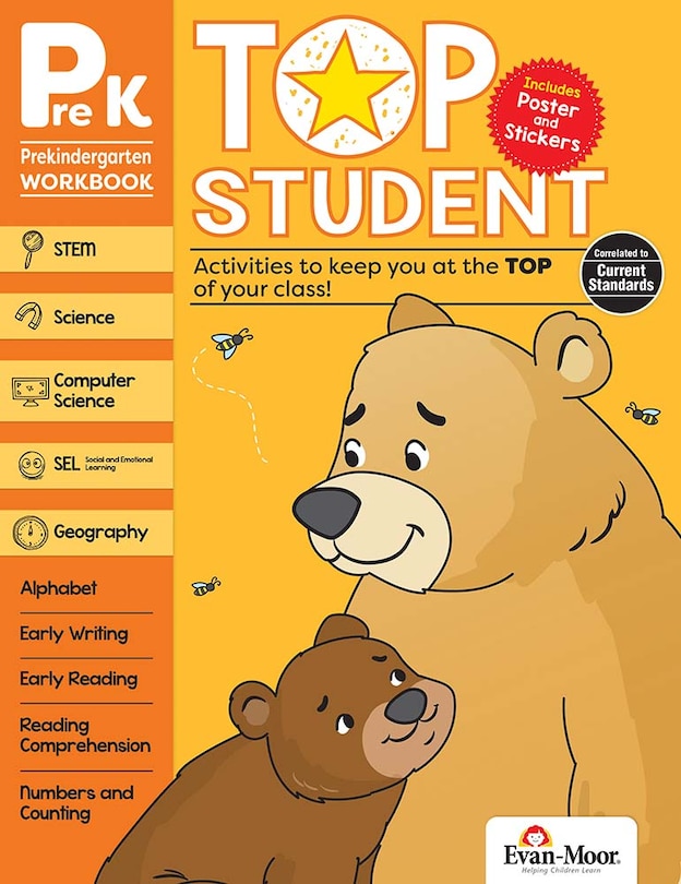 Couverture_Top Student, Pre-Kindergarten Workbook