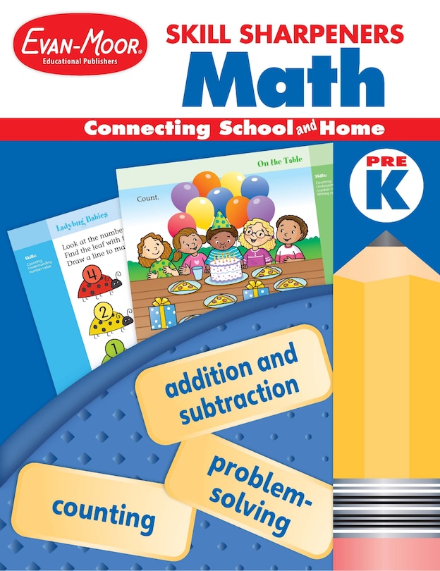Front cover_Skill Sharpeners: Math, PreK Workbook