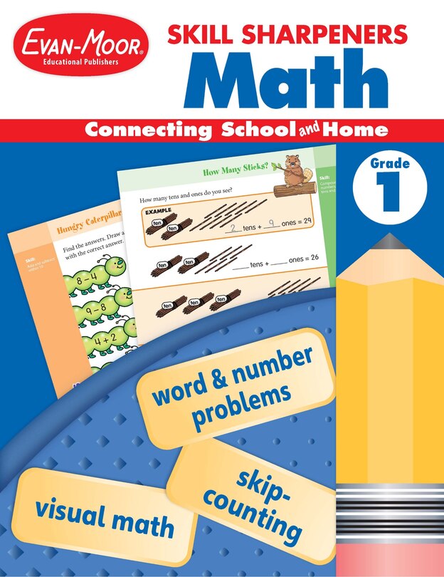 Front cover_Skill Sharpeners: Math, Grade 1 Workbook