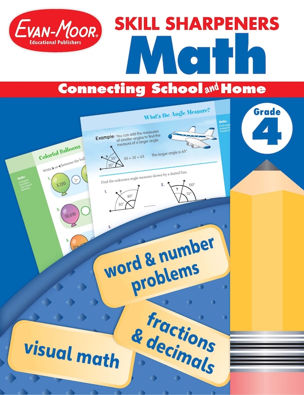 Front cover_Skill Sharpeners: Math, Grade 4 Workbook