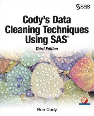 Front cover_Cody's Data Cleaning Techniques Using Sas, Third Edition