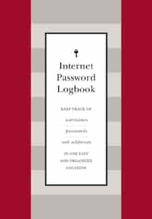 Internet Password Logbook (red Leatherette): Keep Track Of Usernames, Passwords, Web Addresses In One Easy And Organized Location de Editors Of Rock Point