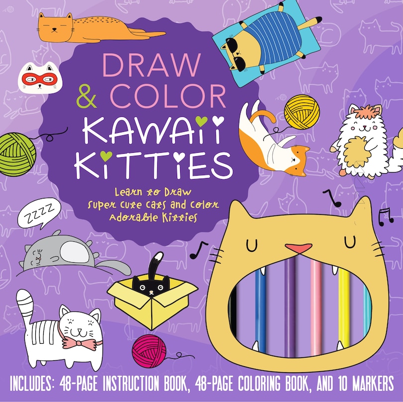 Couverture_KAWAII KITTIES COLORING & DRAWING KIT