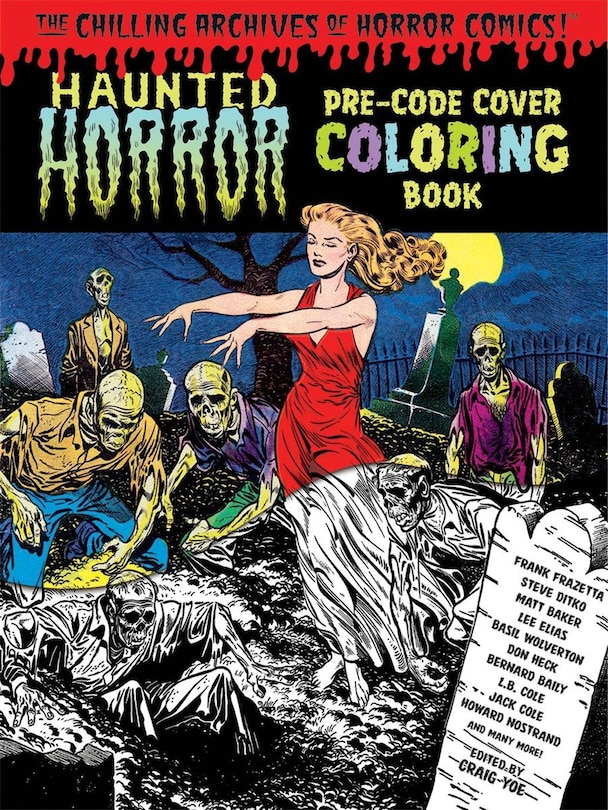 Front cover_Haunted Horror Pre-Code Cover Coloring Book