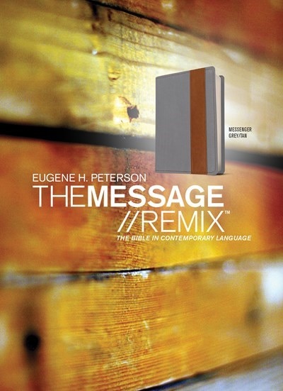 The Message//remix (leather-look, Grey/tan): The Bible In Contemporary Language