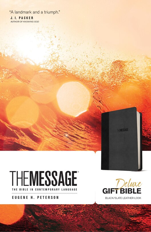 Couverture_The Message Deluxe Gift Bible (leather-look, Black/slate)