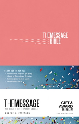 The Message Gift And Award Bible (softcover, Coral): The Bible In Contemporary Language