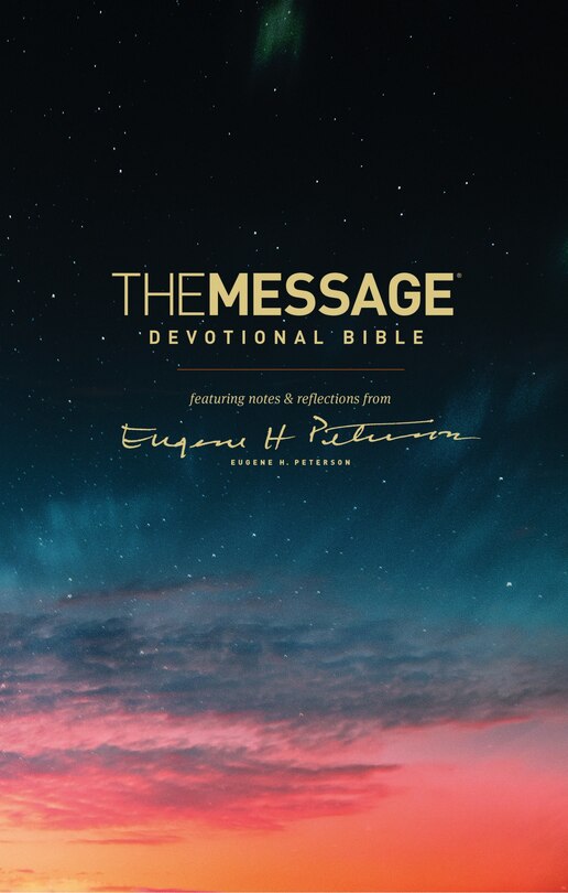Front cover_The Message Devotional Bible (Hardcover)