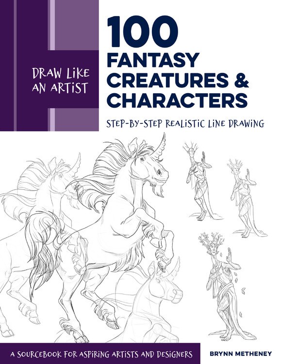 Front cover_Draw Like An Artist: 100 Fantasy Creatures And Characters