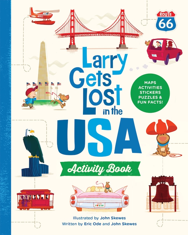 Front cover_Larry Gets Lost in the USA Activity Book (with Stickers!)