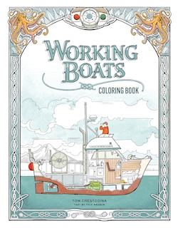 Front cover_Working Boats Coloring Book (Coloring Books for Kids Ages 8-12)