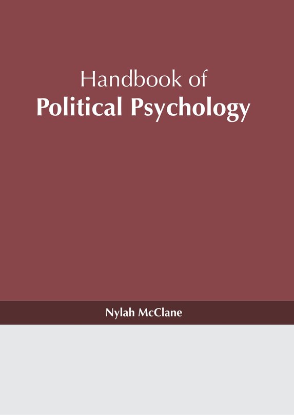 Handbook Of Political Psychology