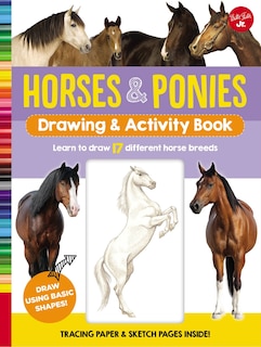 Front cover_Horses & Ponies Drawing & Activity Book