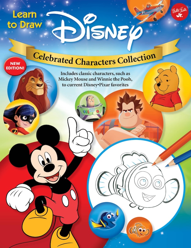 Learn to Draw Disney Celebrated Characters Collection: New edition! Includes classic characters, such as Mickey Mouse and Winnie the Pooh, to current Disney/Pixar favorites