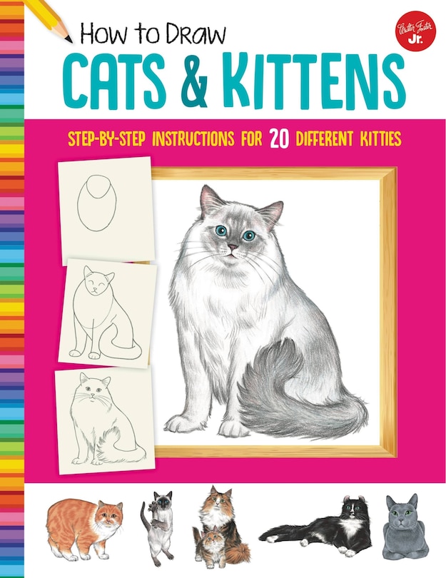 How To Draw Cats & Kittens: Step-by-step Instructions For 20 Different Kitties