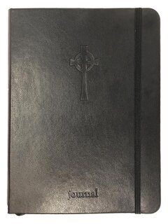 Front cover_The Celtic Cross Essential Journal (Black LeatherLuxe )
