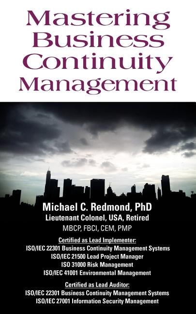 Front cover_Mastering Business Continuity Management