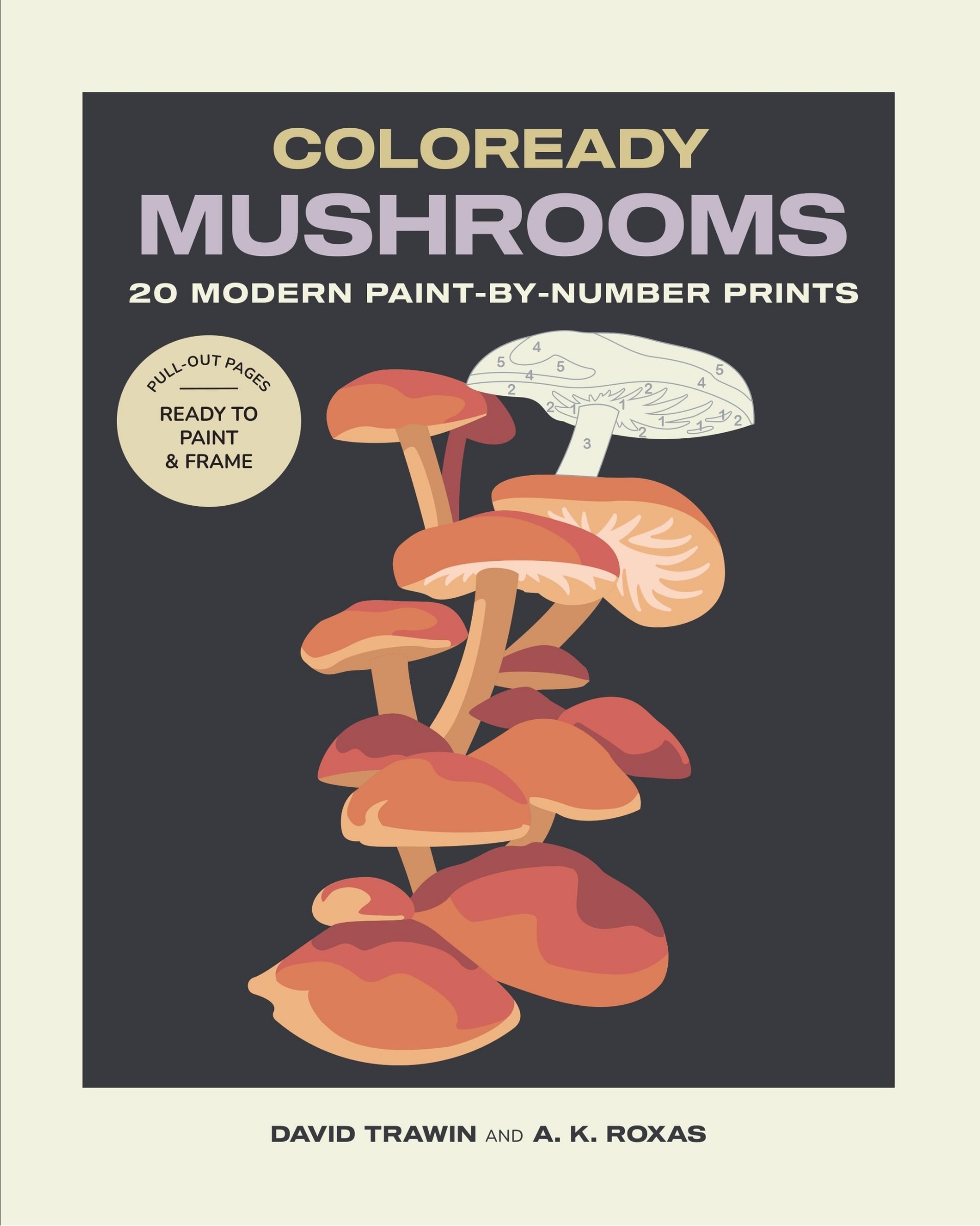 Coloready Mushrooms: 20 Modern Paint-by-number Prints Book By