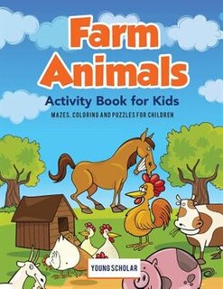 Front cover_Farm Animals Activity Book for Kids