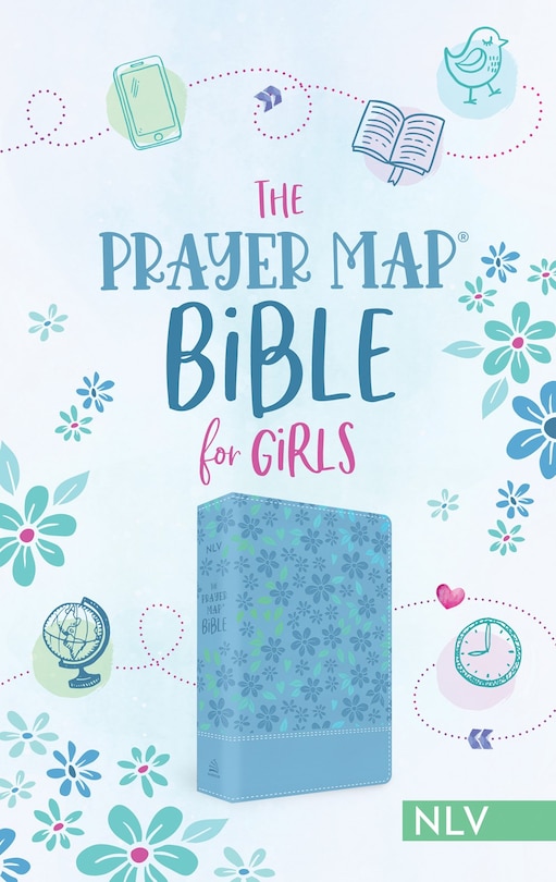Front cover_The Prayer Map Bible for Girls NLV [Sky Blue Shimmer]