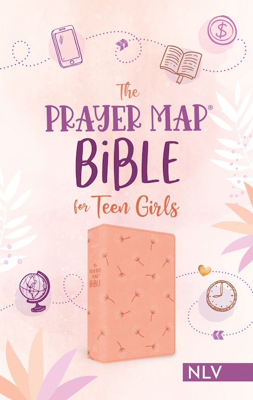 Couverture_The Prayer Map Bible for Teen Girls NLV [Coral Dandelions]