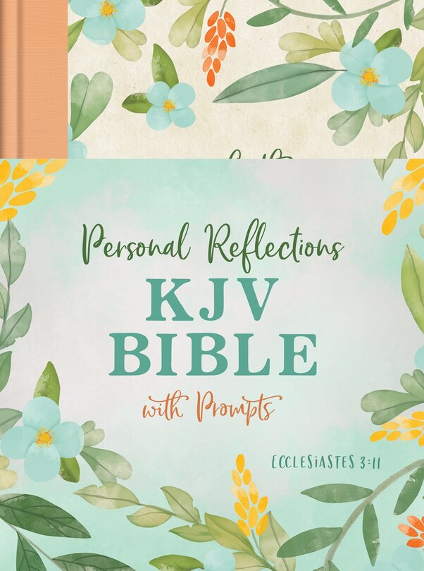 Couverture_Personal Reflections KJV Bible with Prompts (Ecclesiastes 3:11) [Peach Floral]