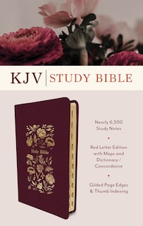 Front cover_The KJV Study Bible, Indexed [Crimson Bouquet]