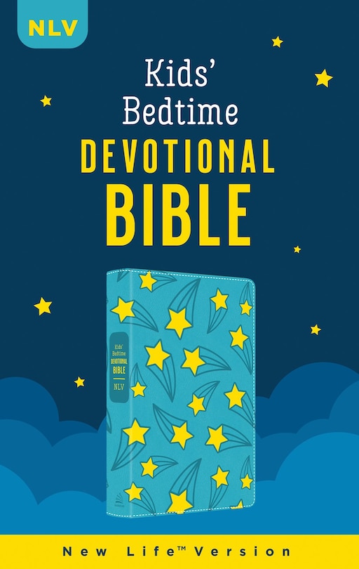 Front cover_The Kids' Bedtime Devotional Bible: NLV [Aqua Stars]