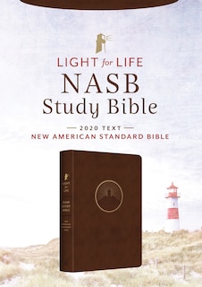 Front cover_Light for Life NASB Study Bible (Mahogany Lighthouse)