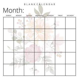 Blank Calendar: Pretty Flowers, Undated Planner For Organizing, Tasks, Goals, Scheduling, Diy Calendar Book